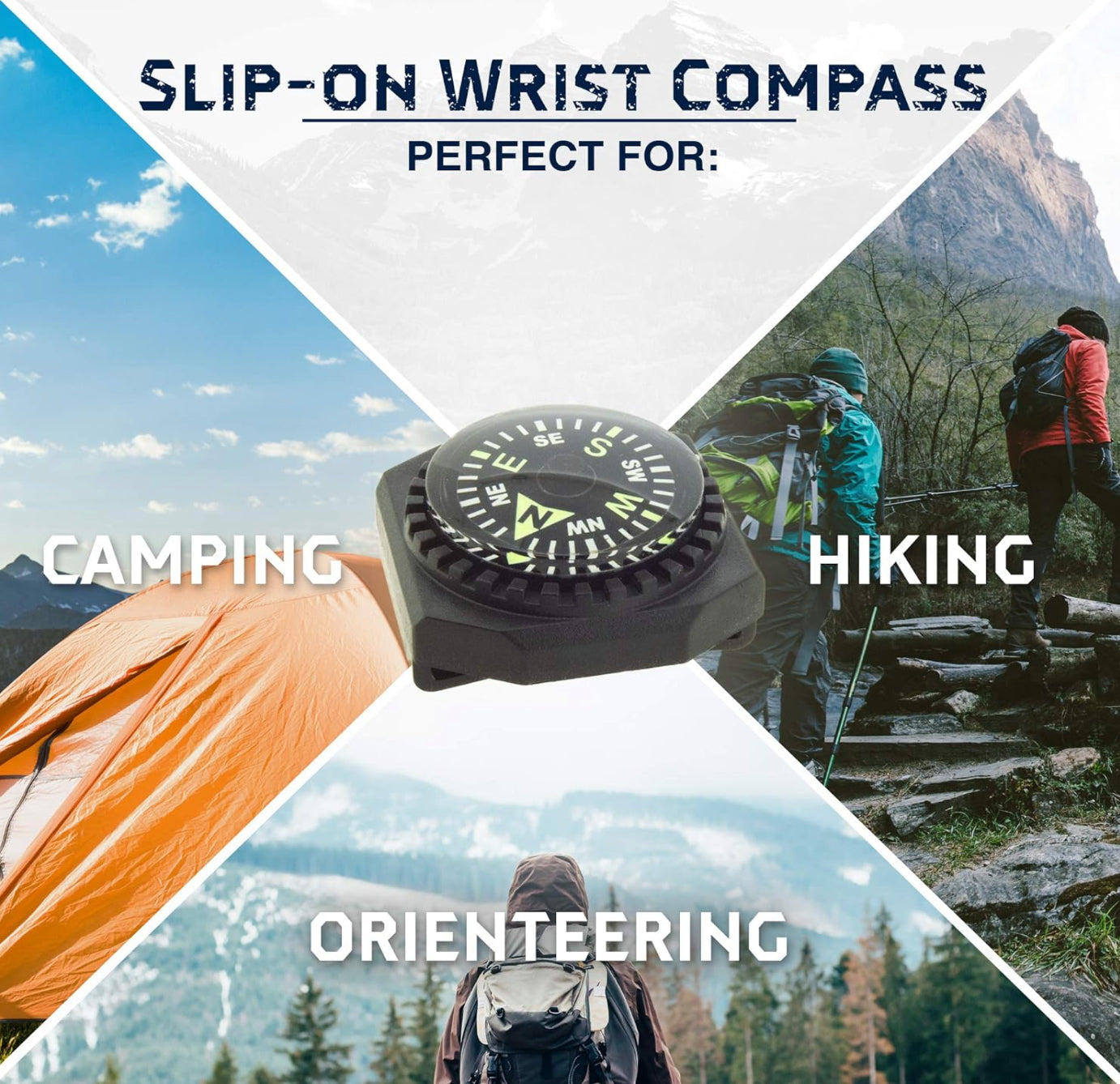 Slip-On Core Quest Wrist Compass -  For Watch Band